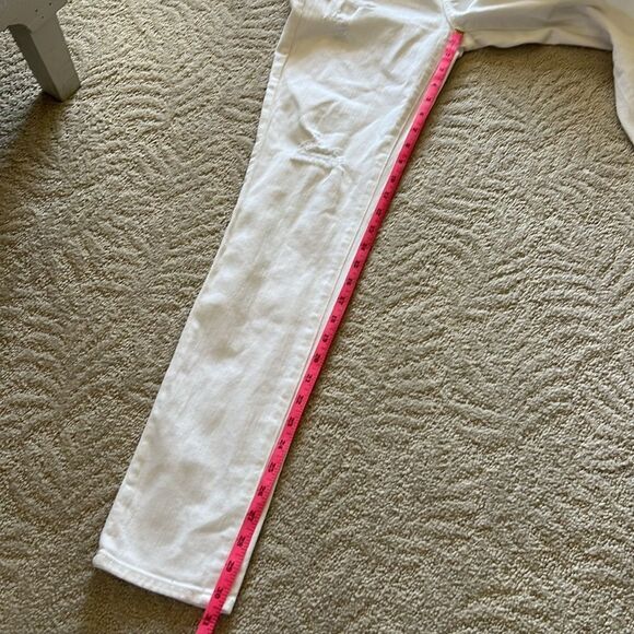 Adriano Goldscmied White The Stilt Cigarette Leg Skinny Distressed Jeans 26R - Picture 15 of 17